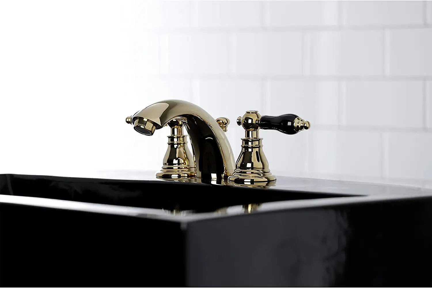 Kingston Brass KB952AKL Duchess Mini-Widespread Bathroom Faucet, Polished Brass