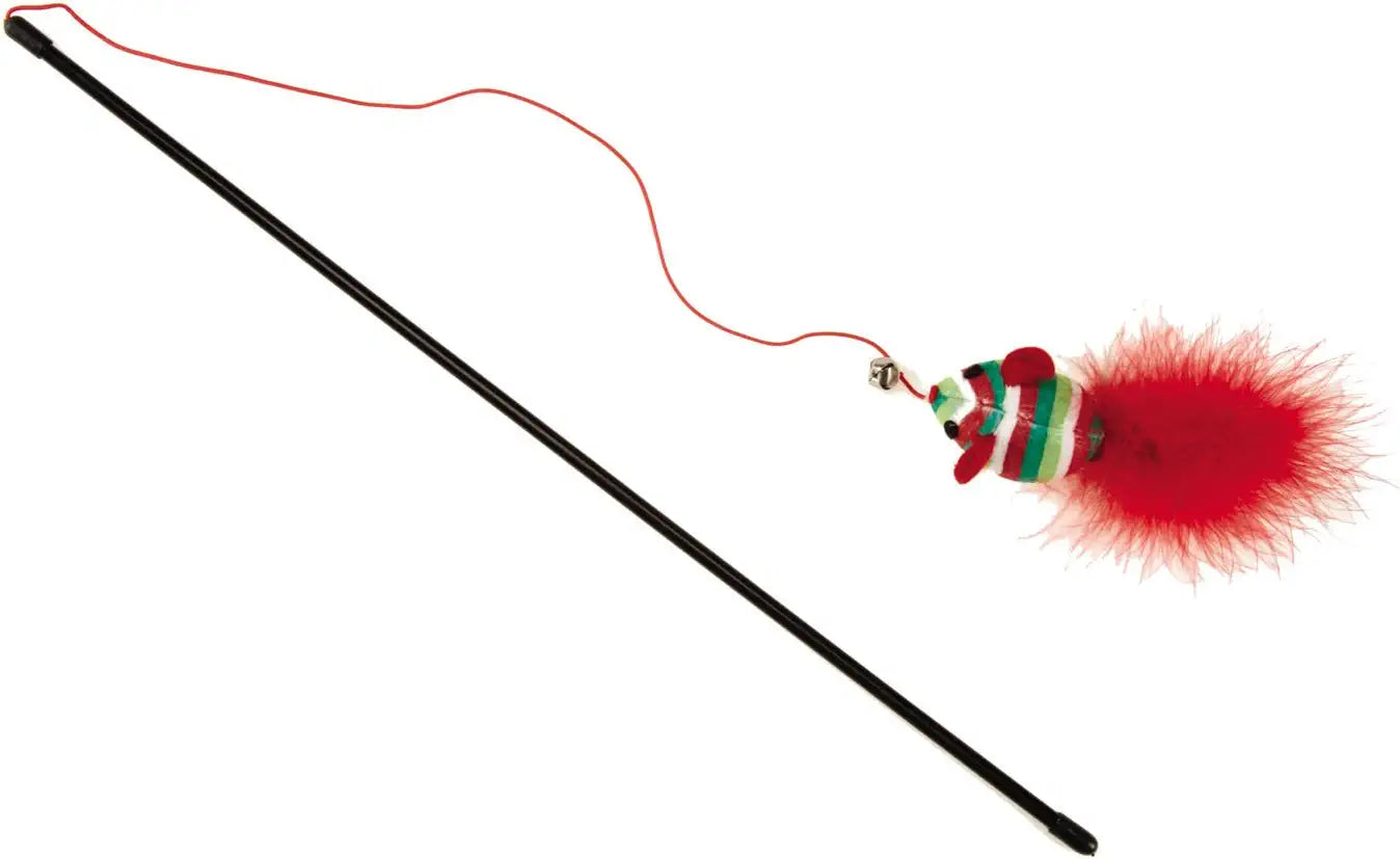 Savvy Tabby US4535 12 12-Piece Holiday Wand Display Cat Toy