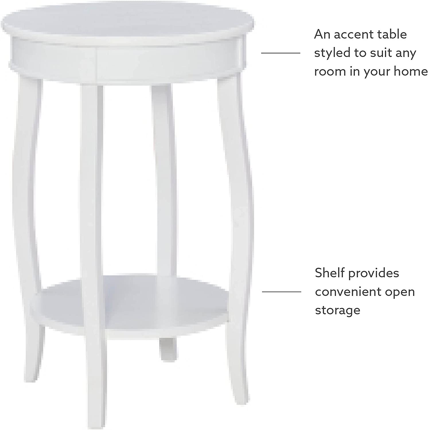 Powell Furniture Powell Round Shelf, Silver Table,