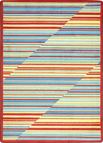 Joy Carpets Kid Essentials Rhythm Teen Area Rugs, 64-Inch by 92-Inch by 0.36-Inch, Tropical