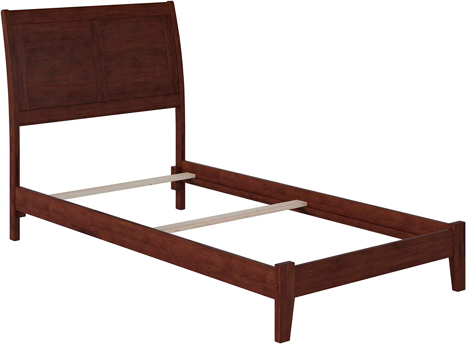 AFI Portland Traditional Bed with Open Footboard and Turbo Charger, Twin, Walnut