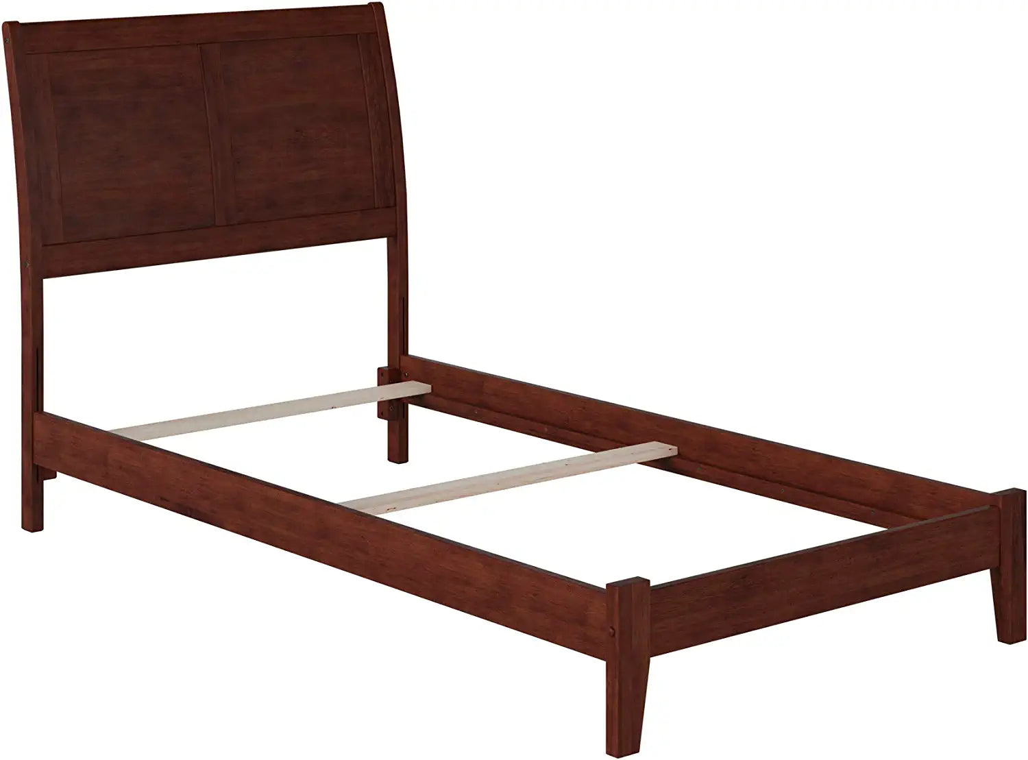 AFI Portland Traditional Bed with Open Footboard and Turbo Charger, Twin XL, Walnut