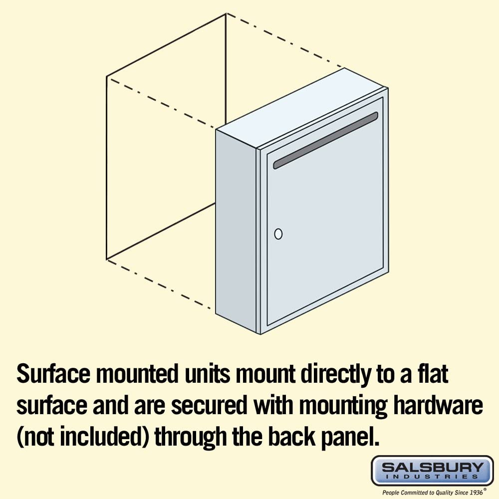 Salsbury Industries 2240ZU Standard Surface Mounted Letter Box with USPS Access, Bronze