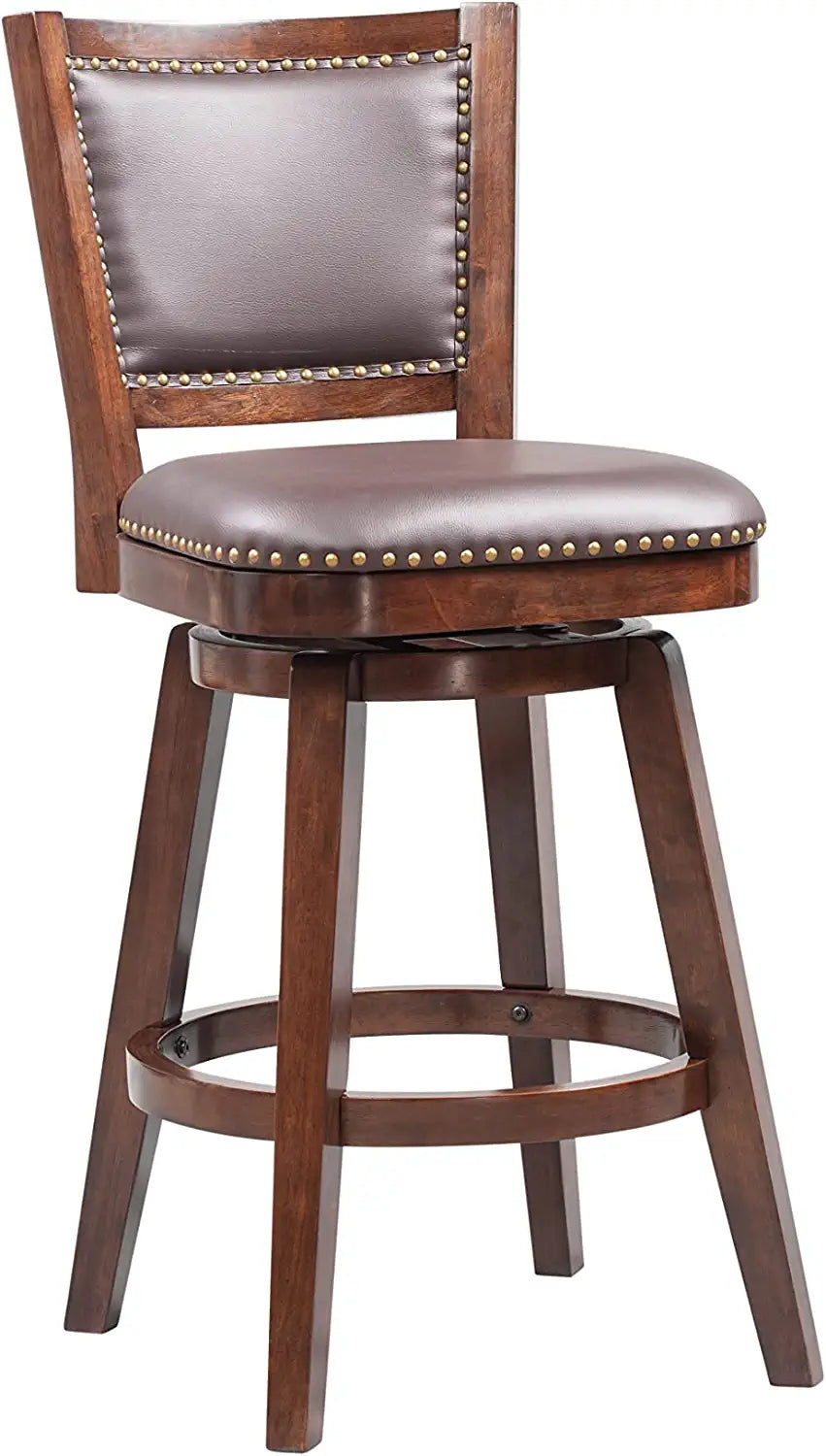 Boraam Broadmoor Swivel Barstool, 44-Inch, Cappuccino