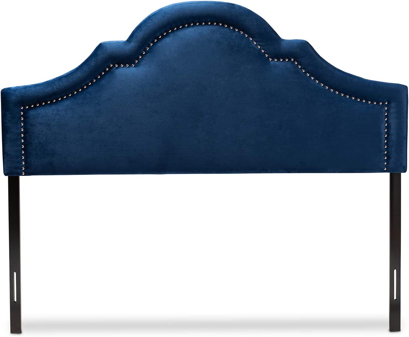 Baxton Studio Rita Modern and Contemporary Navy Blue Velvet Fabric Upholstered Full Size Headboard