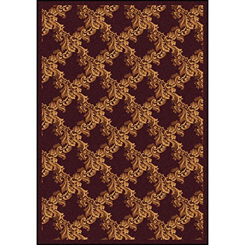 Joy Carpets Any Day Matinee Corinth Theater Area Rugs, 92-Inch by 129-Inch by 0.36-Inch, Burgundy
