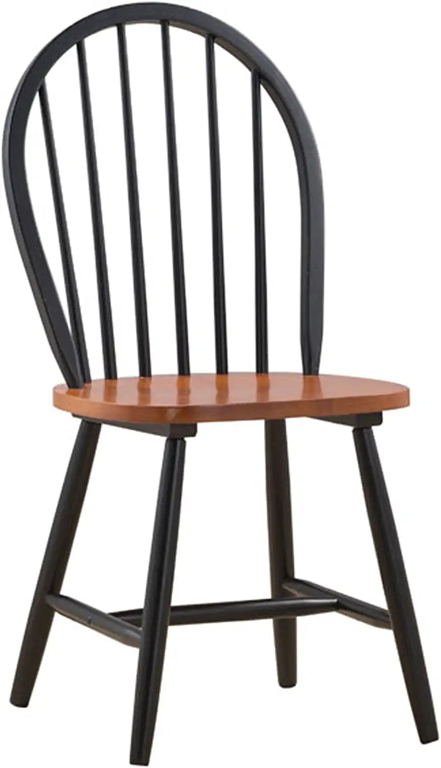 Boraam Farmhouse Chair, Black/Cherry, Set of 2