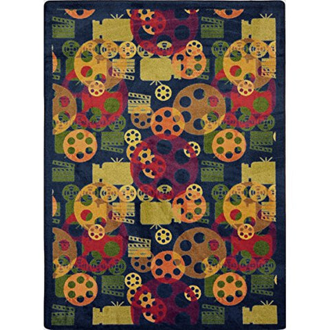 Joy Carpets Any Day Matinee Blockbuster Theater Area Rugs, 64-Inch by 92-Inch by 0.36-Inch, Multicolored