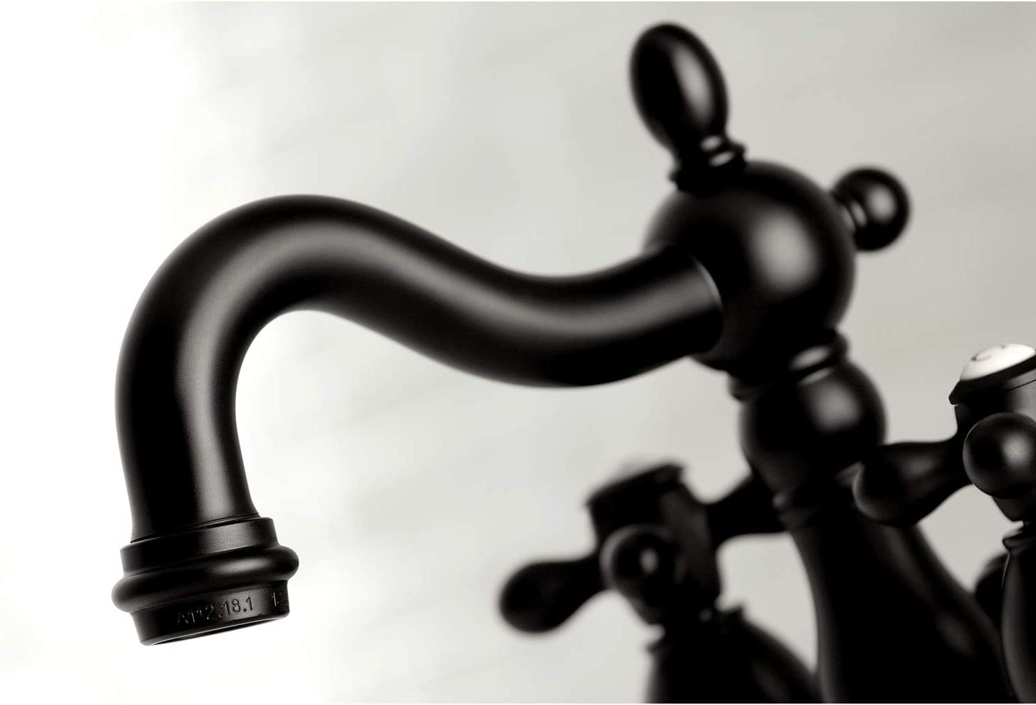 Kingston Brass KB1600AX Heritage 4&#34; Centerset Bathroom Faucet, Matte Black