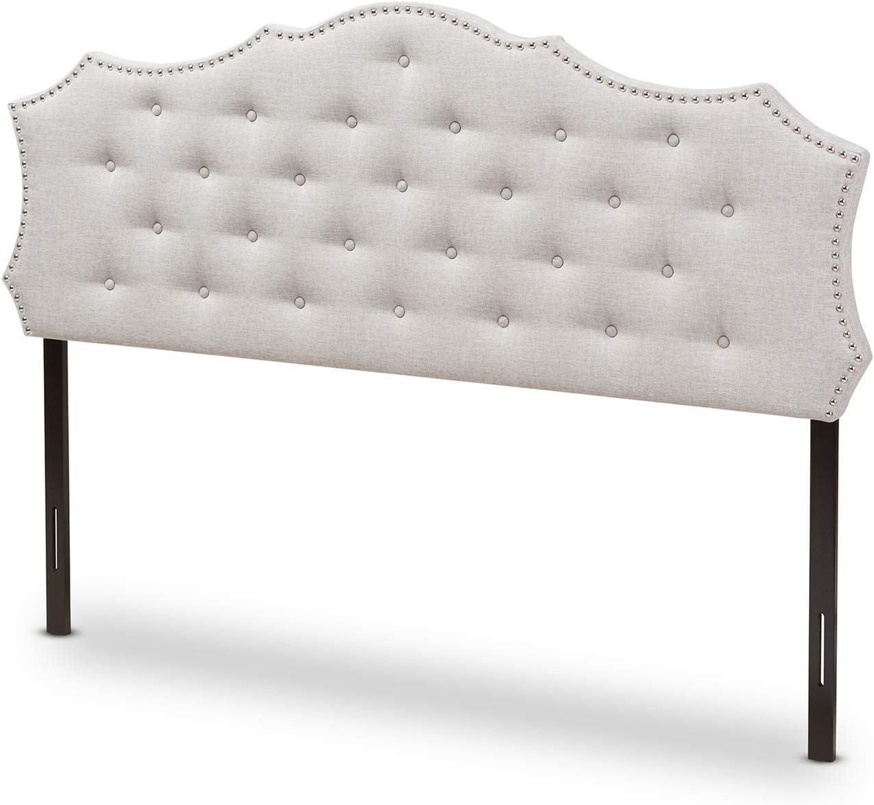 Baxton Studio Aurora Modern and Contemporary Greyish Beige Fabric Queen Size Headboard