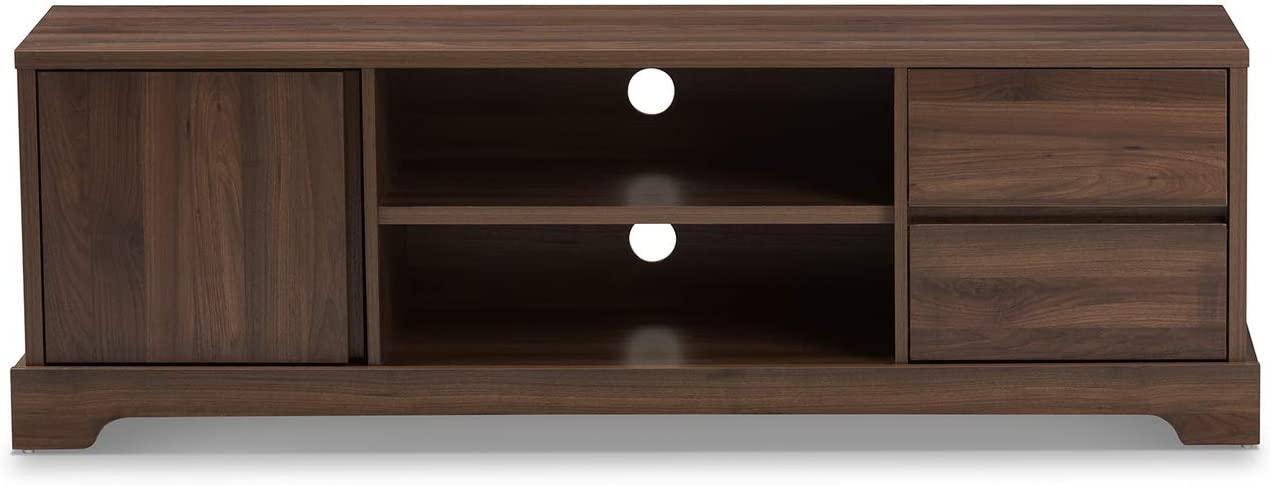 Baxton Studio Burnwood 59&#34; TV Stand in Brown