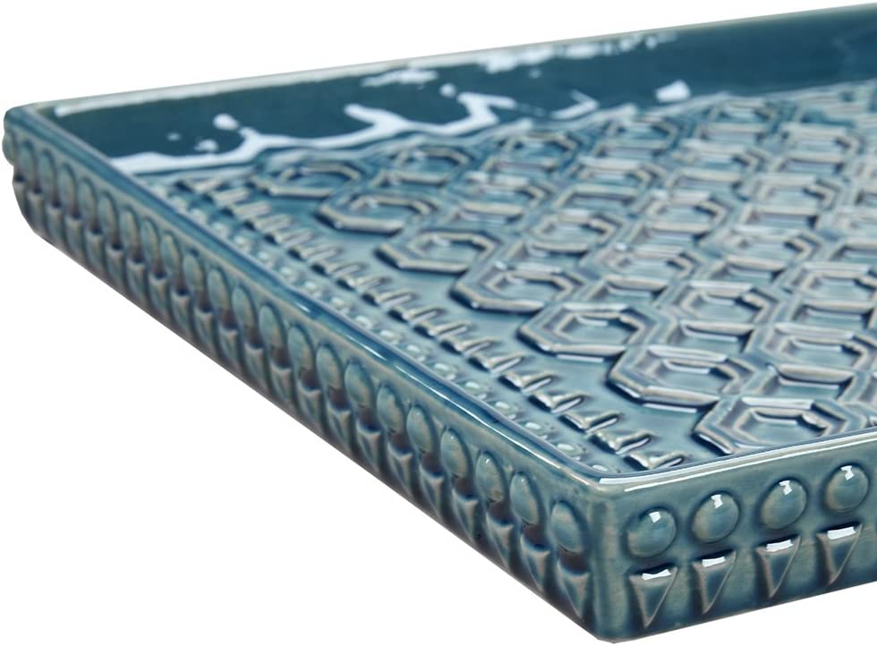 Madison Park Ceramic Plate See below/Blue