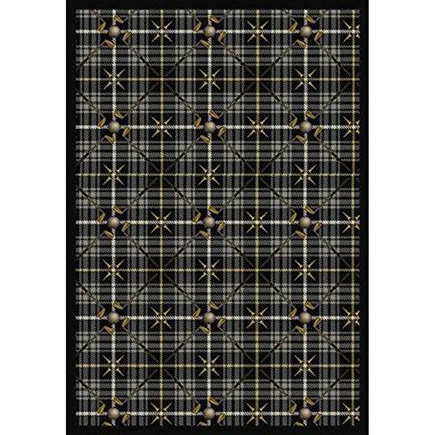 Joy Carpets Sports Fan Saint Andrews Area Rugs, 46-Inch by 64-Inch by 0.36-Inch, Flannel Gray