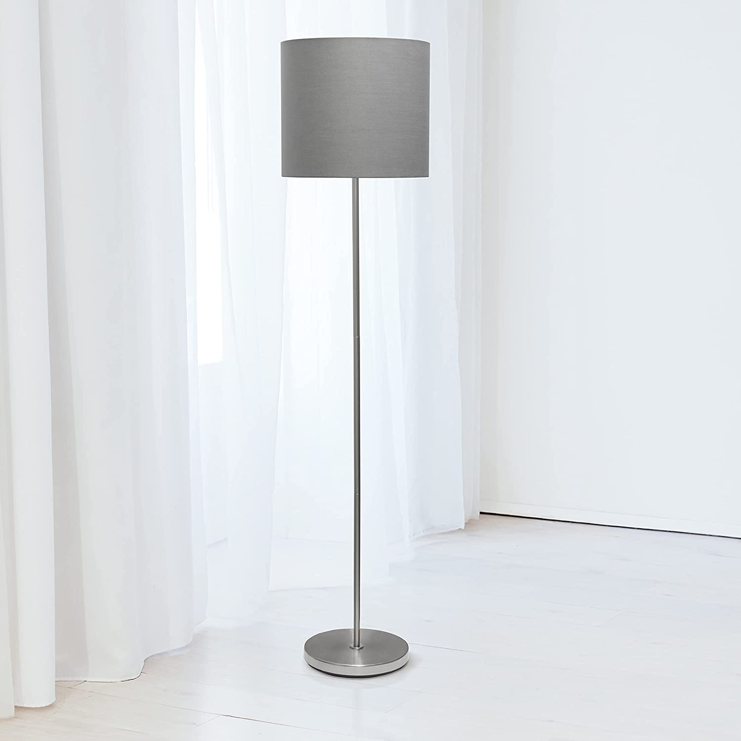 Simple Designs LF2004-GRY Floor Lamp, Gray