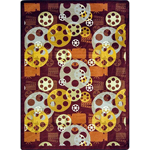 Joy Carpets Any Day Matinee Blockbuster Theater Area Rugs, 64-Inch by 92-Inch by 0.36-Inch, Burgundy