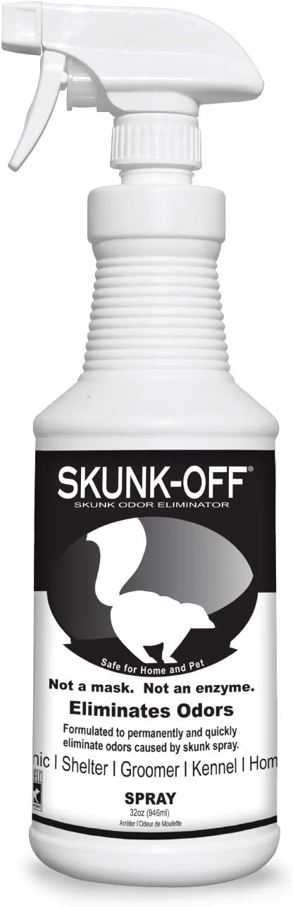 Skunk Off Ã¢â‚¬â€œ Ready to use Skunk Odor Remover for Dogs, Cats, Carpet, Car, Clothes &amp; More Ã¢â‚¬â€œ Non-Enzymatic Formula