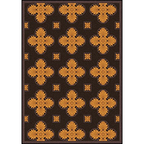Joy Carpets Any Day Matinee Tivoli Theater Area Rugs, 64-Inch by 92-Inch by 0.36-Inch, Brown