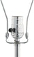 Acme Nysa Drum Shape Table Lamp in White Fabric and Mirrored