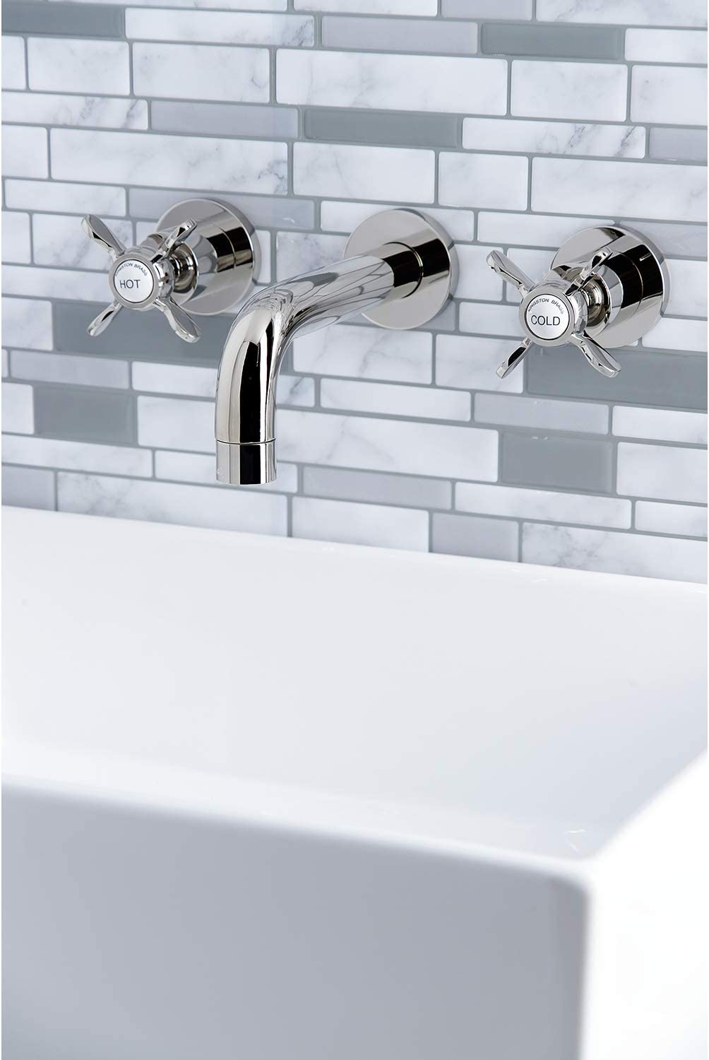 Kingston Brass KS8126BEX Essex Bathroom Faucet, Polished Nickel