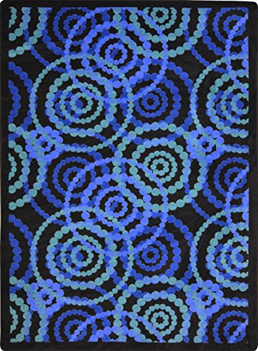 Joy Carpets Kid Essentials Dottie Teen Area Rugs, 64-Inch by 92-Inch by 0.36-Inch, Sapphire