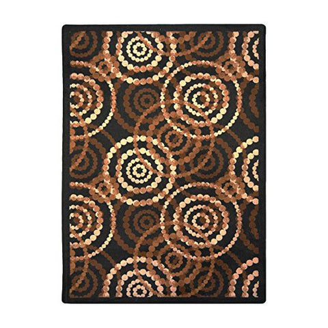 Joy Carpets Kid Essentials Dottie Teen Area Rugs, 46-Inch by 64-Inch by 0.36-Inch, Desert