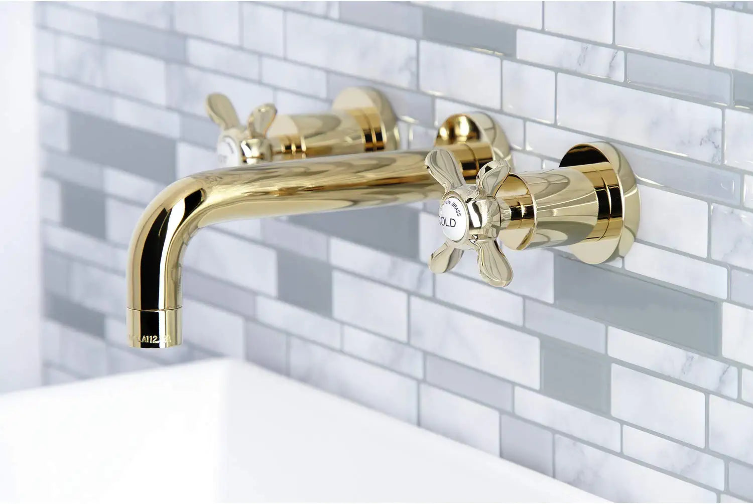 Kingston Brass KS8122BEX Essex Bathroom Faucet, Polished Brass