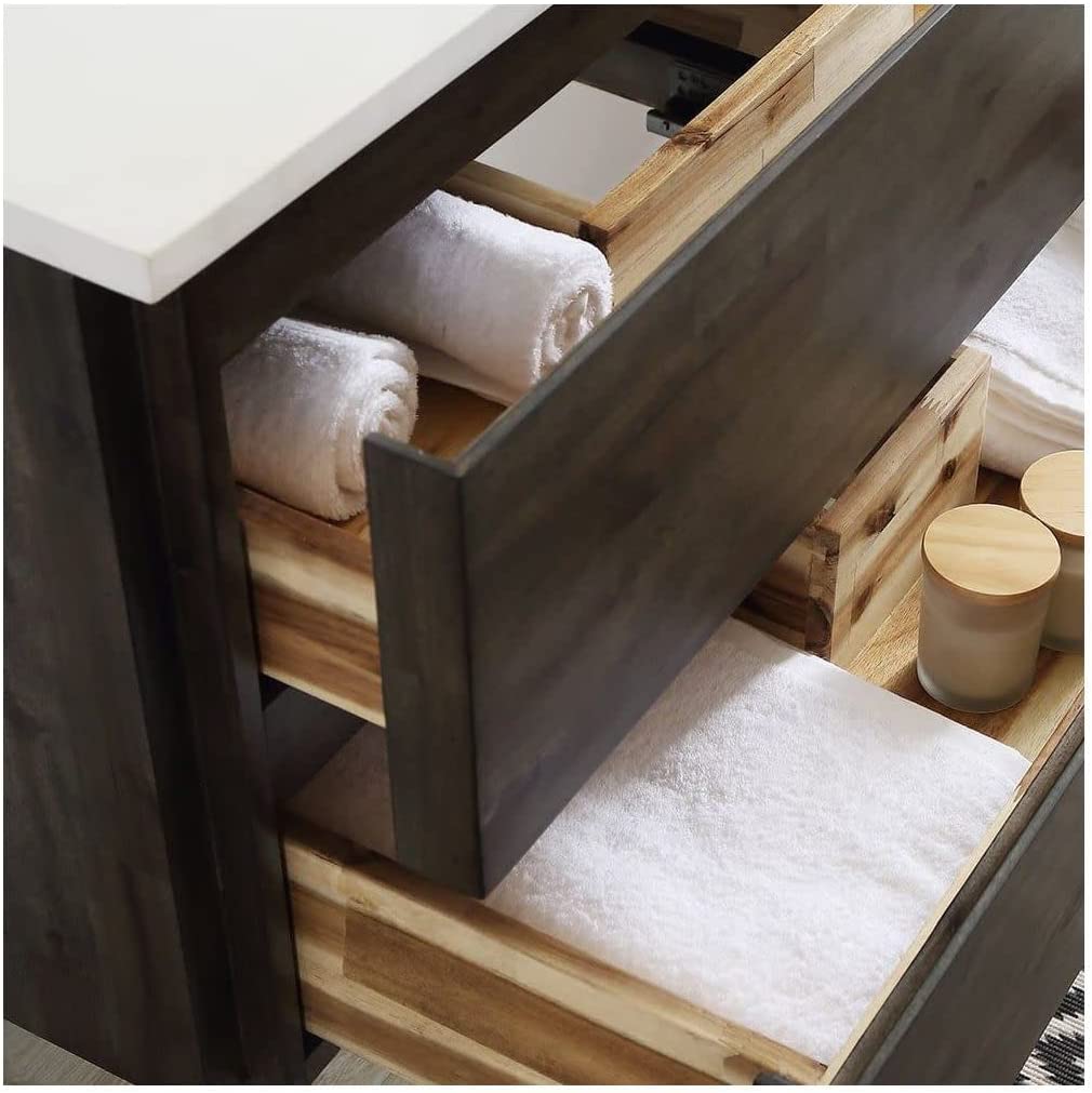 Fresca Formosa 36&#34; Floor Standing Modern Bathroom Cabinet w/Top &amp; Sink in Rustic White