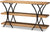 Baxton Studio Terrell Modern Rustic and Industrial Natural Brown Finished Wood and Black Finished Metal Console Table