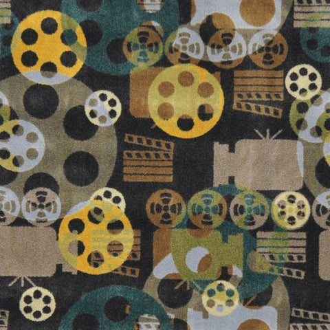 Joy Carpets Any Day Matinee Blockbuster Theater Area Rugs, 64-Inch by 92-Inch by 0.36-Inch, Charcoal