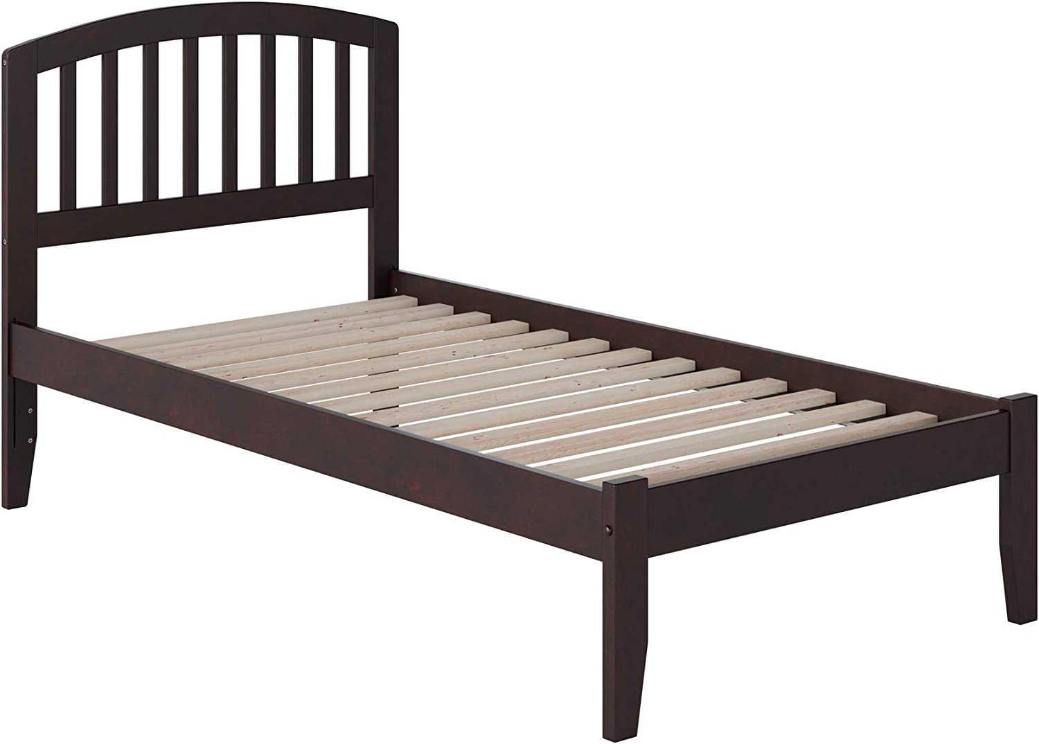 AFI Richmond Platform Bed with Open Footboard and Turbo Charger, Twin, Espresso