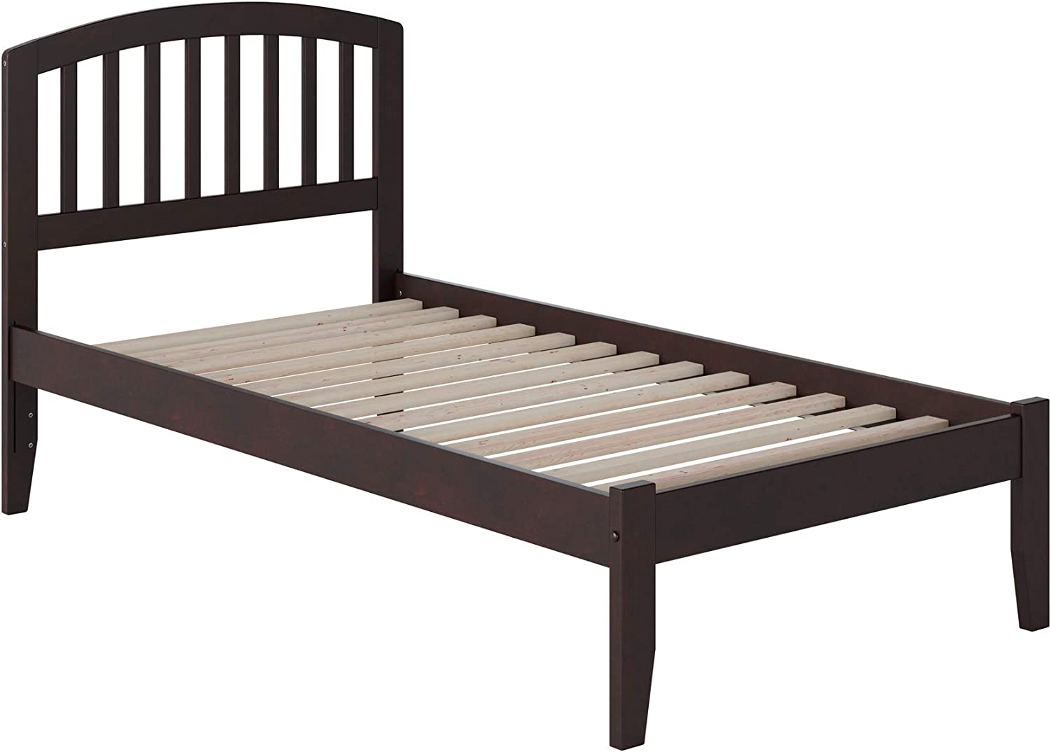 AFI Richmond Platform Bed with Open Footboard and Turbo Charger, Twin XL, Espresso
