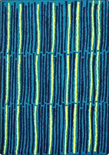 Joy Carpets Kid Essentials Cascade Teen Area Rugs, 92-Inch by 129-Inch by 0.36-Inch, Teal