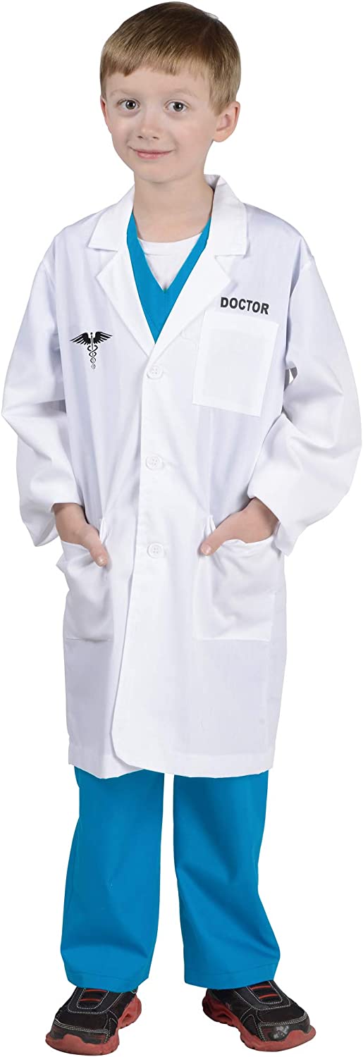 Aeromax 3/4 Length Jr. Doctor Lab Coat, Size 6/8, White