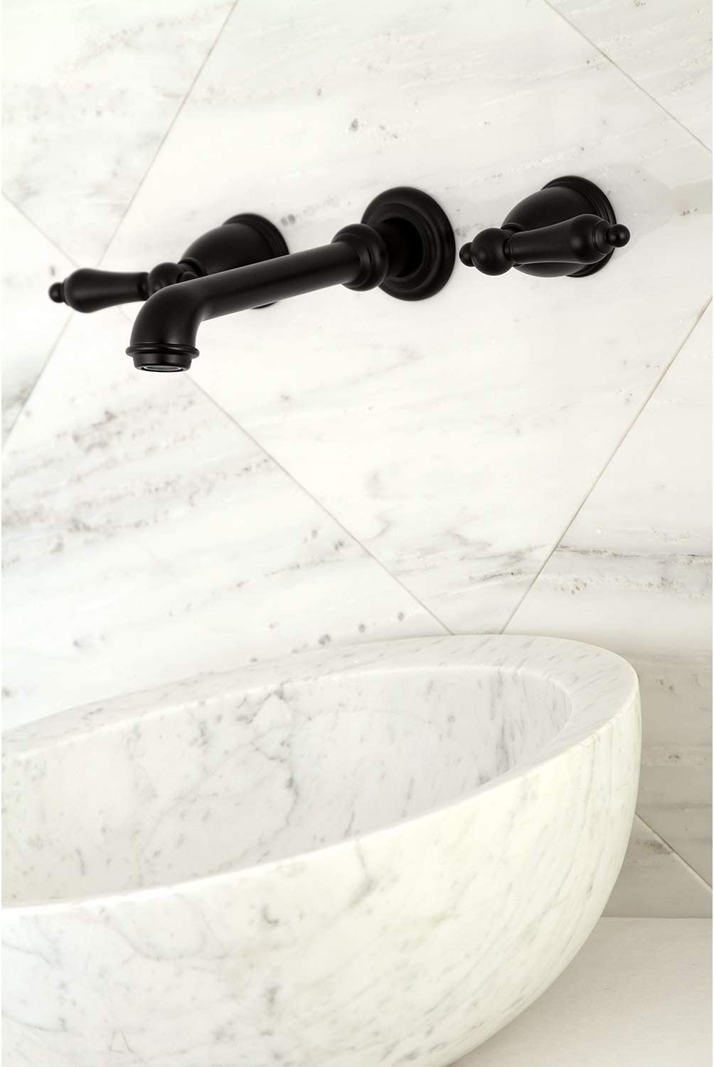 Kingston Brass KS7120AL English Country Bathroom Faucet, Matte Black