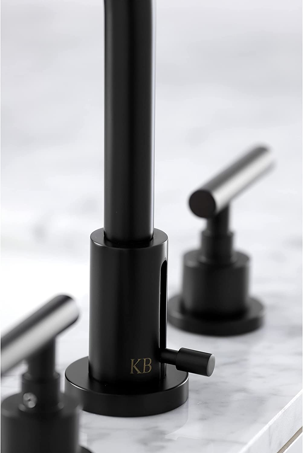 Kingston Brass FSC8920CML Manhattan Widespread Bathroom Faucet, Matte Black