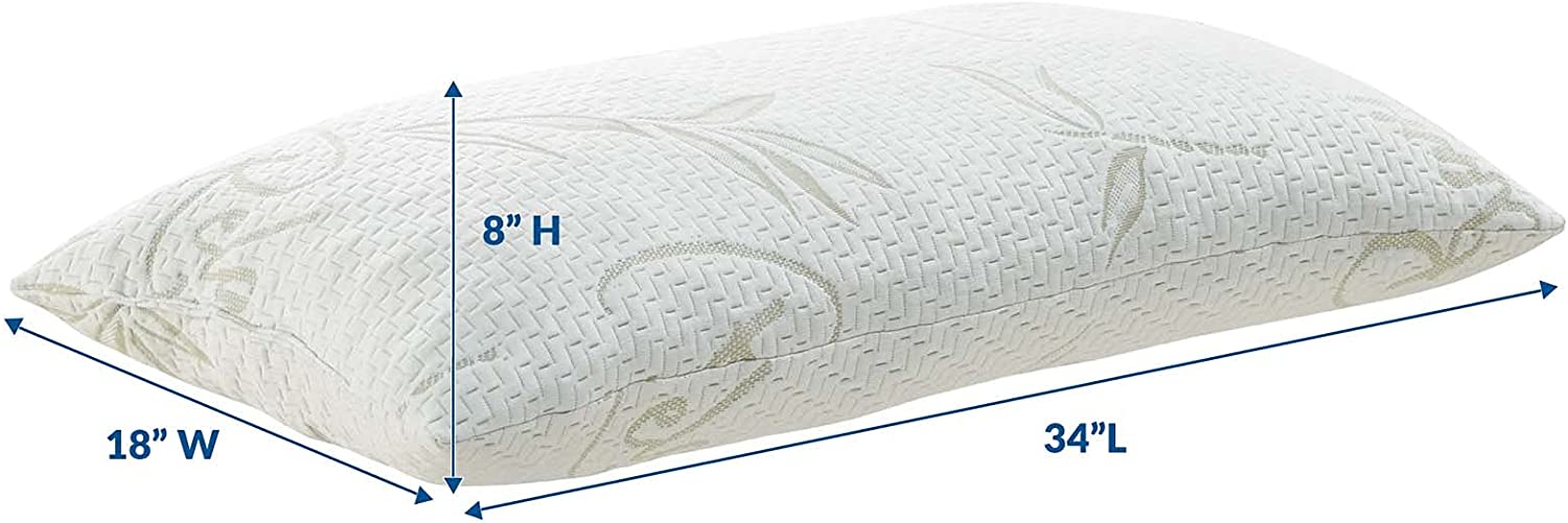 Modway Relax Shredded King Size Memory Foam Pillow - Rayon Derived From Bamboo Cover