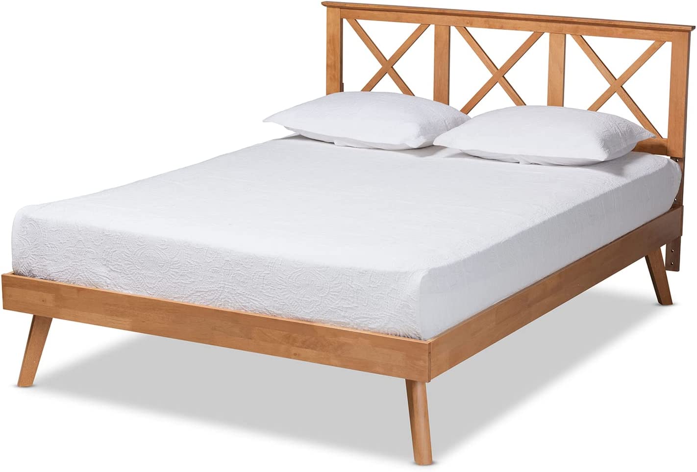 Baxton Studio Galvin Modern and Contemporary Brown Finished Wood Queen Size Platform Bed