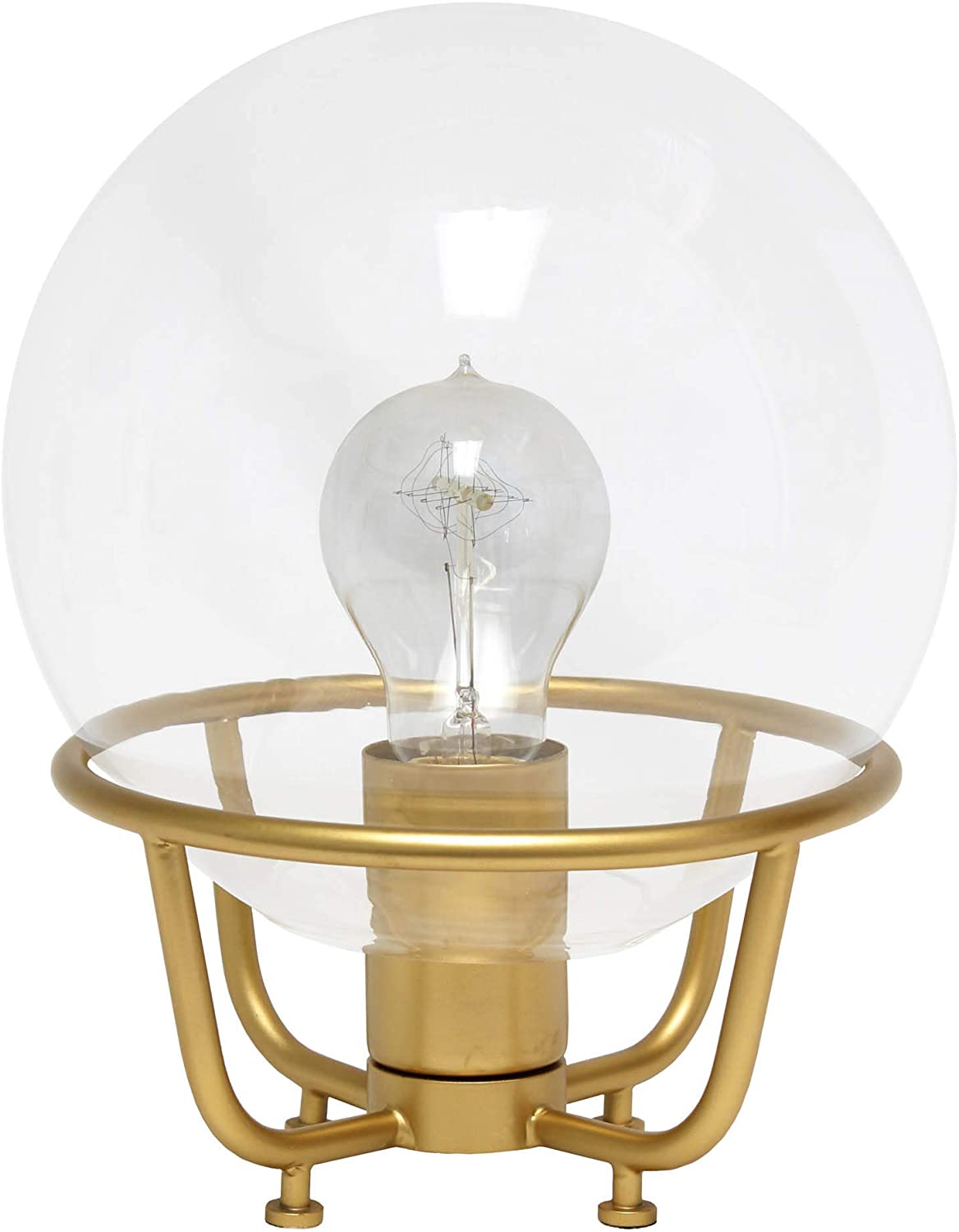 Lalia Home Decorative Old World Globe Glass Table Lamp, Matte Gold