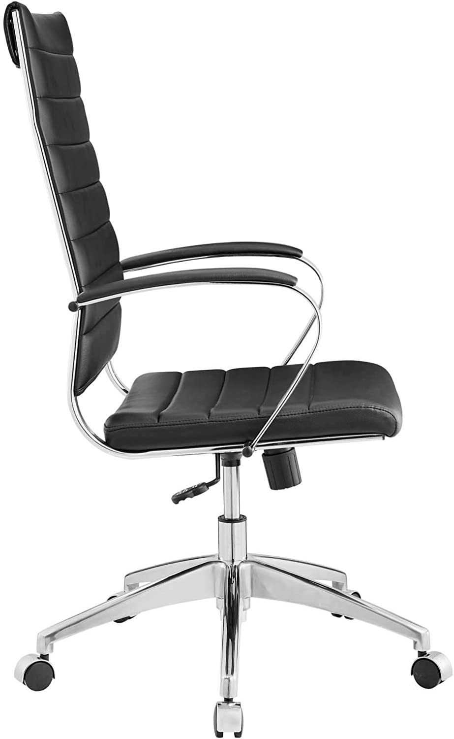 Modway Jive Ribbed High Back Tall Executive Swivel Office Chair With Arms In White