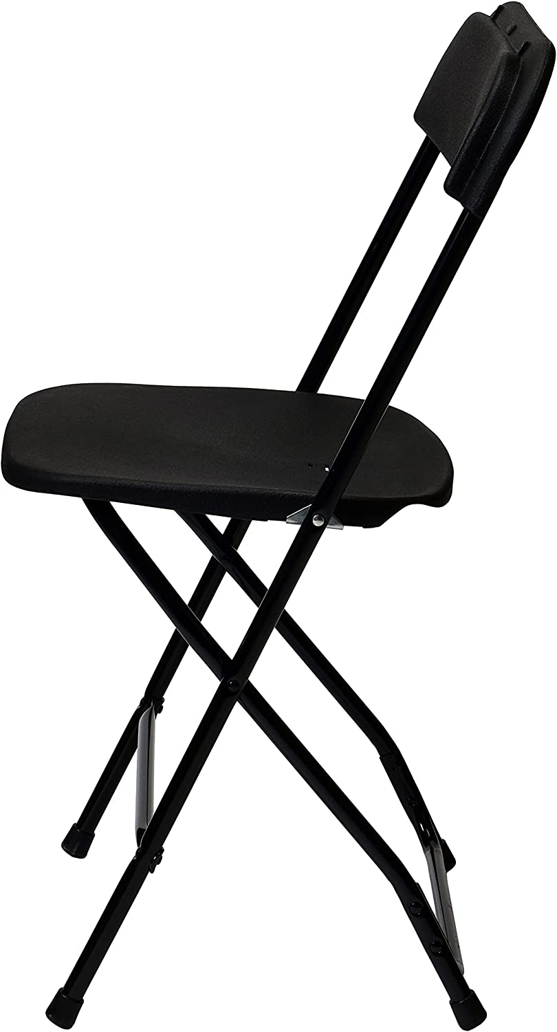 Commercial Seating Products Poly Folding Chairs, Black