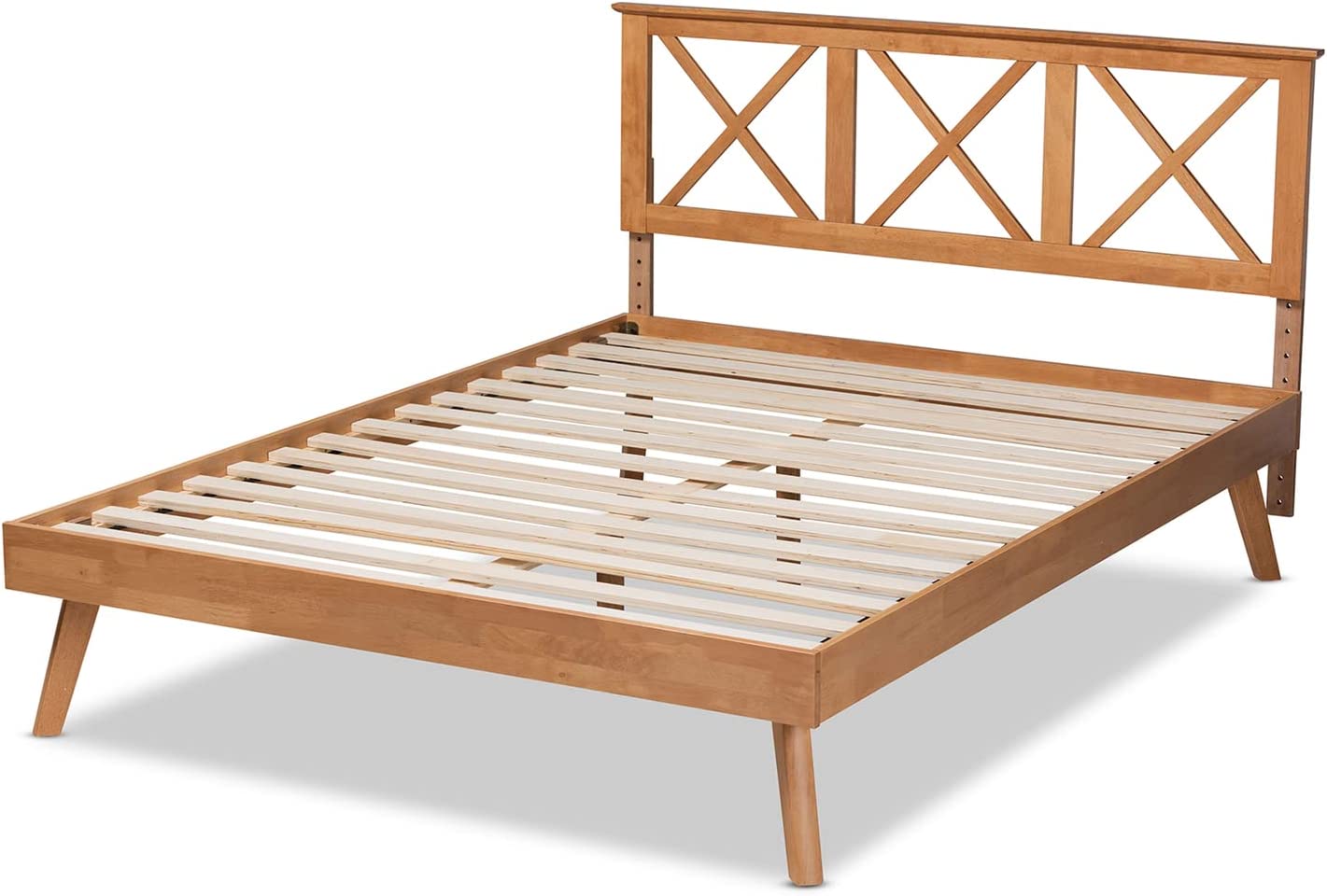 Baxton Studio Galvin Modern and Contemporary Brown Finished Wood Queen Size Platform Bed