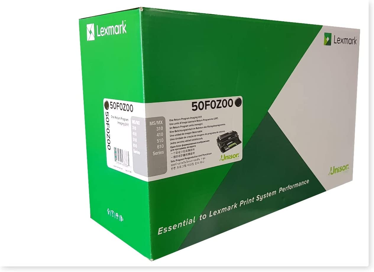 Lexmark 50F0Z00 500Z MS/MX 310 410 510 610 Imaging Drum Unit (Black) in Retail Packaging