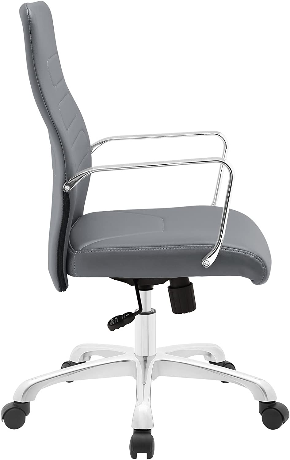 Modway Depict Contemporary Modern Faux Leather Swivel Office Chair in White