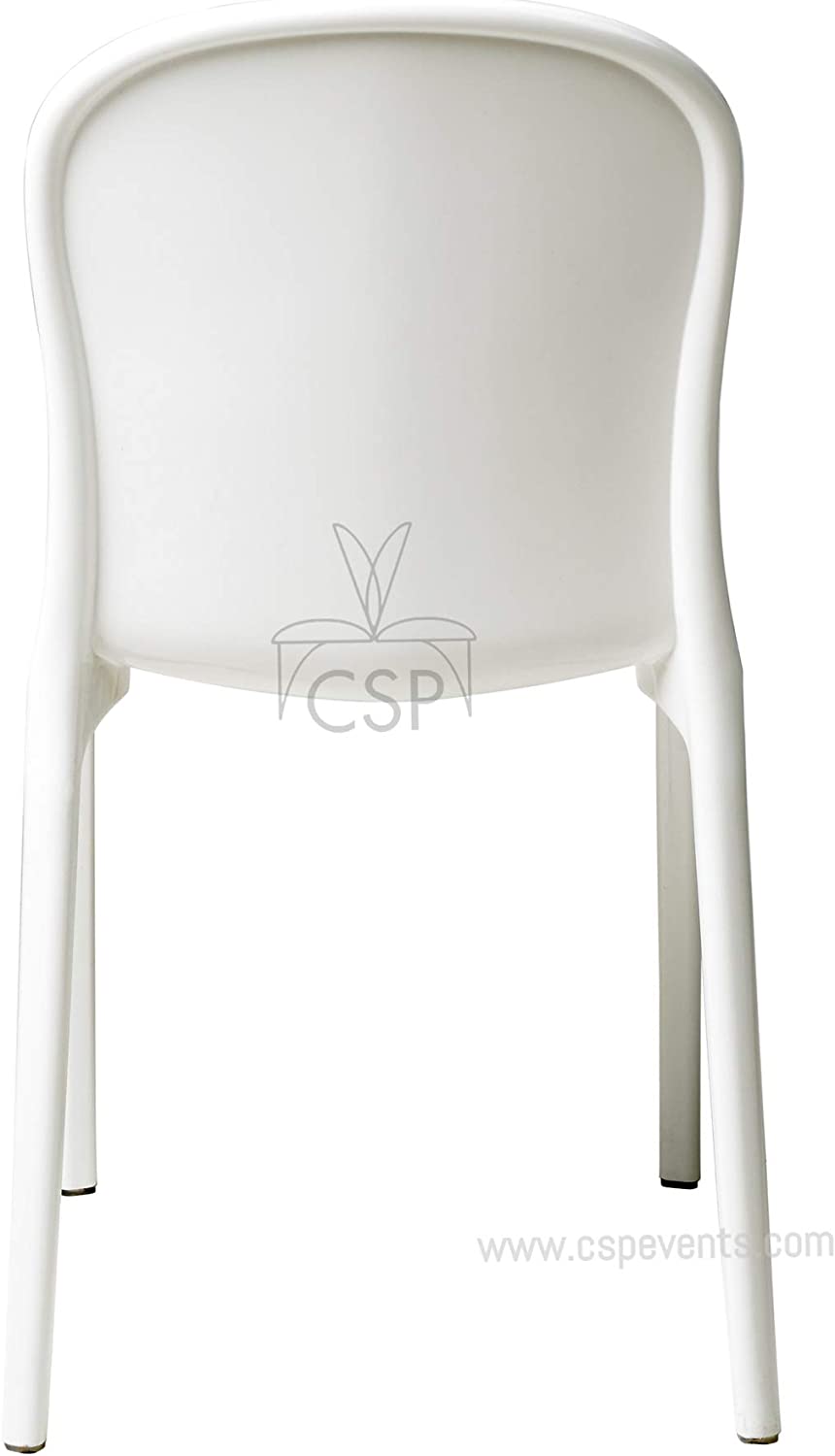 Commercial Seating Products Polycarbonate Genoa Chairs, White