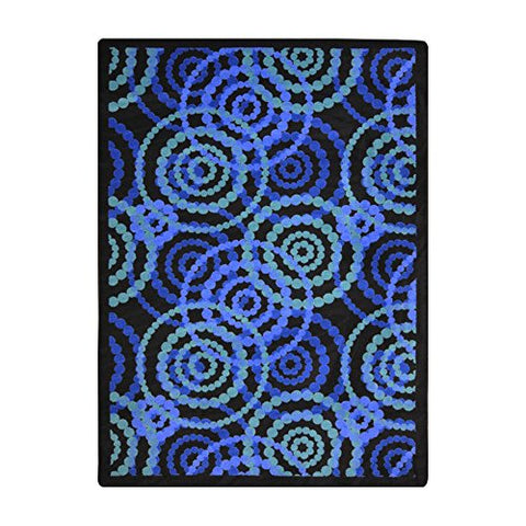 Joy Carpets Kid Essentials Dottie Teen Area Rugs, 46-Inch by 64-Inch by 0.36-Inch, Sapphire