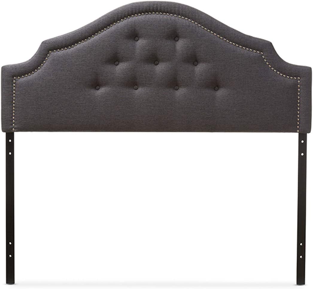 Baxton Studio Cora Modern Upholstered Headboard Grey/Full