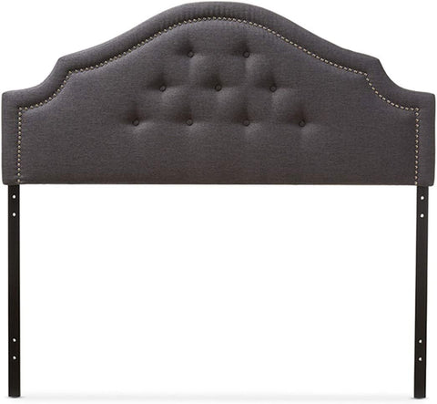 Baxton Studio Cora Modern Upholstered Headboard Grey/Full