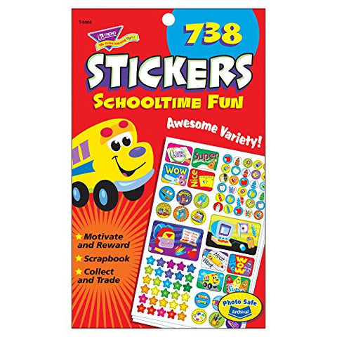 TREND ENTERPRISES, INC. Schooltime Fun Sticker Pad, 738 ct