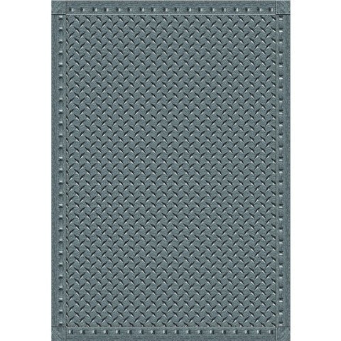 Joy Carpets Kaleidoscope Diamond Plate Whimsical Area Rugs, 46-Inch by 64-Inch by 0.36-Inch, Lead