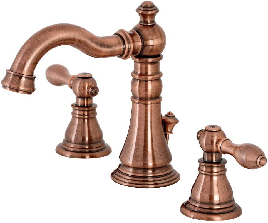 Kingston Brass FSC197ACLAC American Classic Widespread Bathroom Faucet, Antique Copper